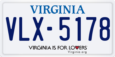 VA license plate VLX5178