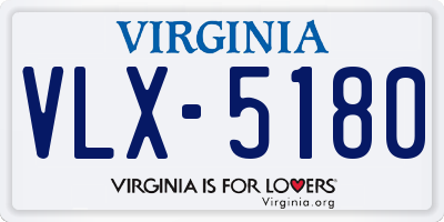 VA license plate VLX5180