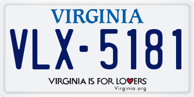 VA license plate VLX5181