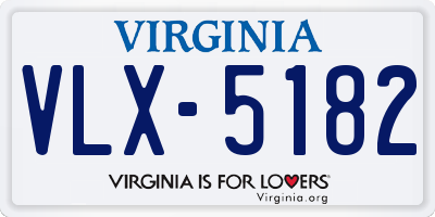 VA license plate VLX5182