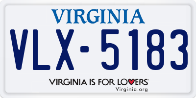 VA license plate VLX5183