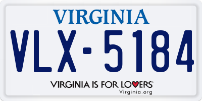 VA license plate VLX5184