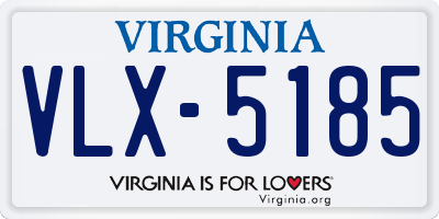 VA license plate VLX5185