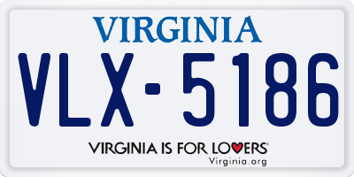 VA license plate VLX5186