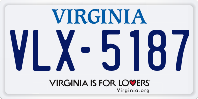 VA license plate VLX5187