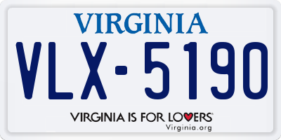 VA license plate VLX5190