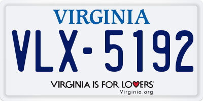 VA license plate VLX5192