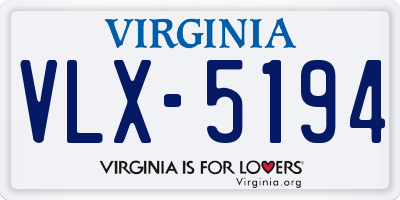 VA license plate VLX5194