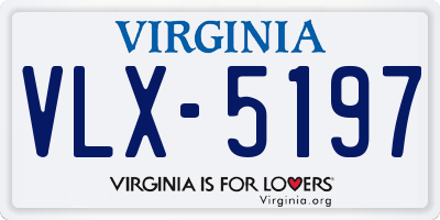 VA license plate VLX5197