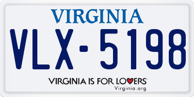 VA license plate VLX5198