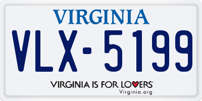 VA license plate VLX5199