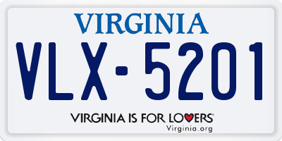 VA license plate VLX5201