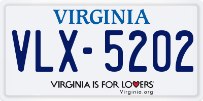 VA license plate VLX5202