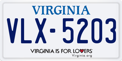 VA license plate VLX5203