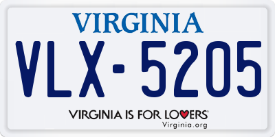 VA license plate VLX5205