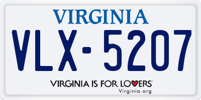 VA license plate VLX5207