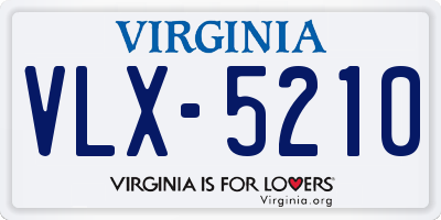 VA license plate VLX5210