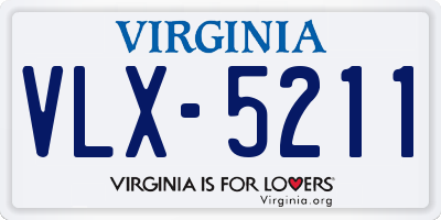 VA license plate VLX5211