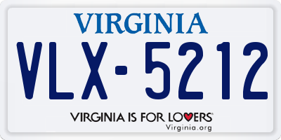 VA license plate VLX5212