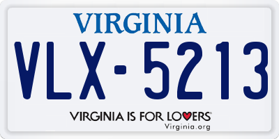 VA license plate VLX5213