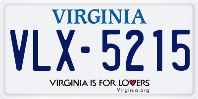 VA license plate VLX5215