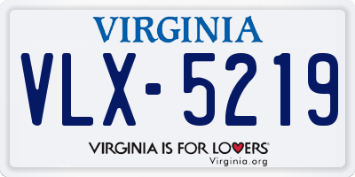 VA license plate VLX5219