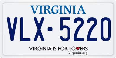 VA license plate VLX5220