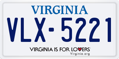 VA license plate VLX5221