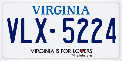 VA license plate VLX5224