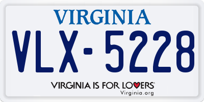 VA license plate VLX5228