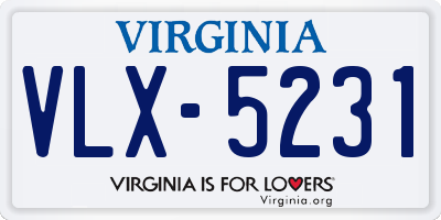 VA license plate VLX5231