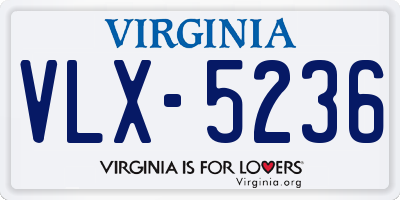 VA license plate VLX5236