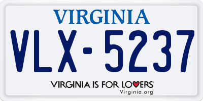 VA license plate VLX5237