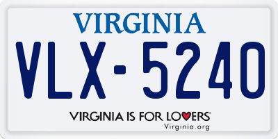 VA license plate VLX5240