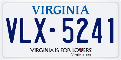 VA license plate VLX5241