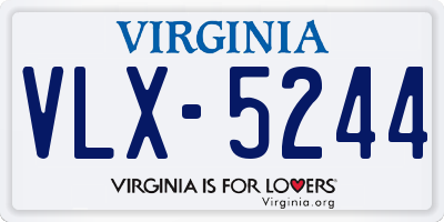 VA license plate VLX5244