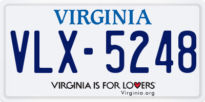 VA license plate VLX5248