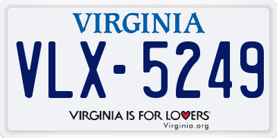 VA license plate VLX5249