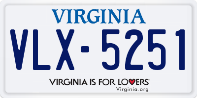 VA license plate VLX5251