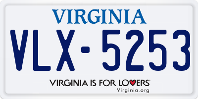 VA license plate VLX5253