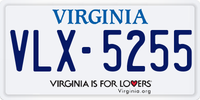 VA license plate VLX5255