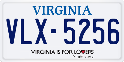 VA license plate VLX5256