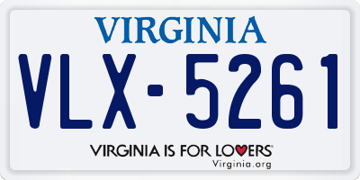 VA license plate VLX5261