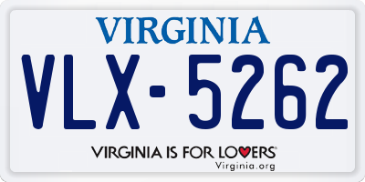 VA license plate VLX5262