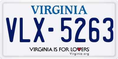 VA license plate VLX5263