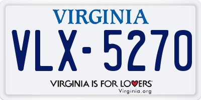 VA license plate VLX5270