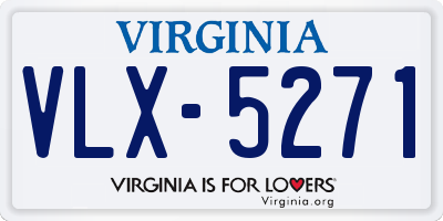 VA license plate VLX5271