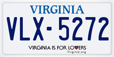 VA license plate VLX5272