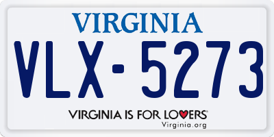 VA license plate VLX5273