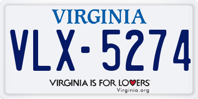 VA license plate VLX5274